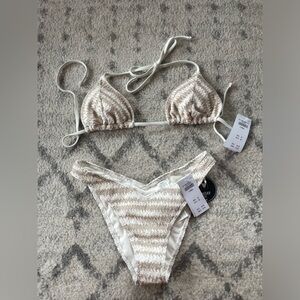 brand new nude/ beige hollister bikini set